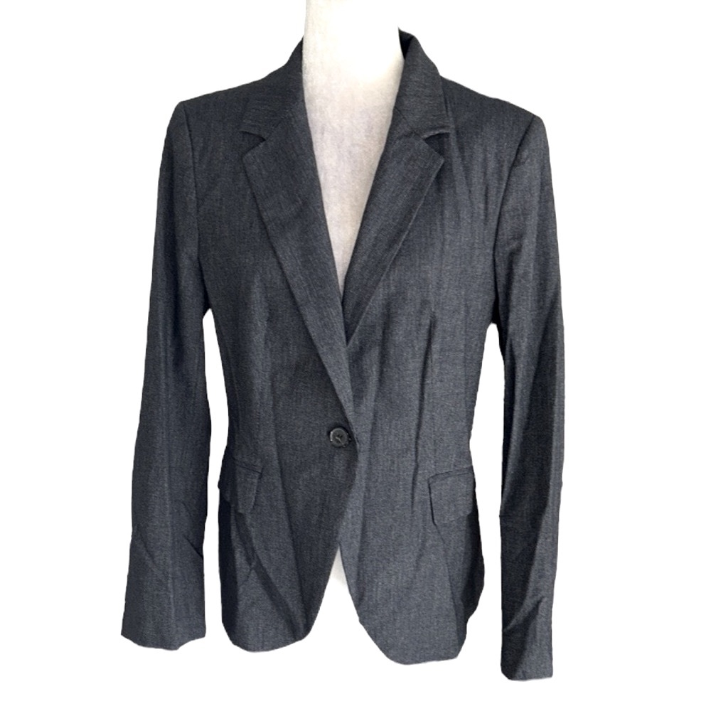 Zara Black & White Tiny Check Single Button Blazer - XL